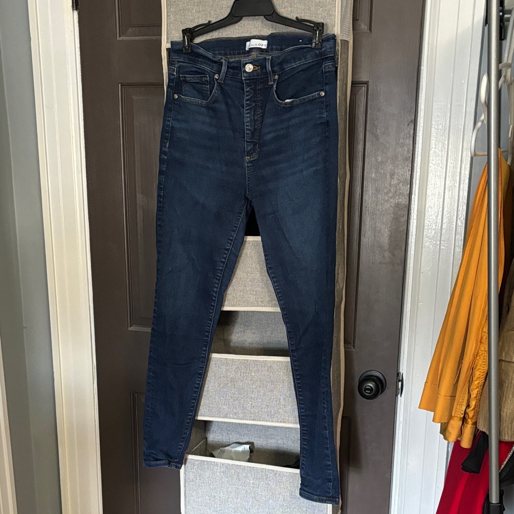 LOFT Dark Blue Skinny Jeans